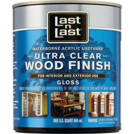 Last n Last 13004 Ultra Clear Wood Finish, Gloss, Liquid, Ultra Clear, 1 qt, Can