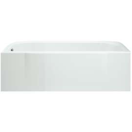 Sterling Accord Series 71141110-0 Bathtub, 60 in L, 30 in W, Alcove Installation, Solid Vikrell, White, High-Gloss