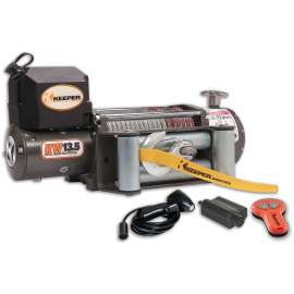 KEEPER KW13122 Winch, Electric, 12 VDC, 13,500 lb