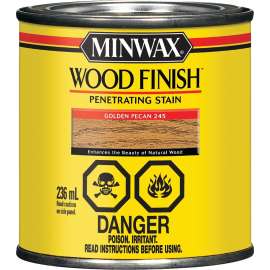 Minwax 245014444 Wood Stain, Golden Pecan, Liquid, 236 mL, Can