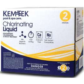 KEM TEK 26009047341 Chlorinating Liquid, 1 gal, Liquid, Bleach, Chlorine, Light Yellow