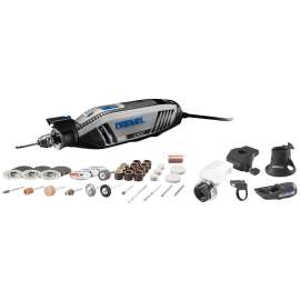DREMEL 4300-5/40 Rotary Tool Kit, 1.8 A, 1/32 to 1/8 in Chuck, Keyless Chuck, 5000 to 35,000 rpm Speed