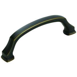 Amerock Revitalize Series BP55344VB Cabinet Pull, 4-5/16 in L Handle, 5/8 in H Handle, 1-7/16 in Projection, Zinc