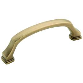 Amerock Revitalize Series BP55344GB Cabinet Pull, 4-5/16 in L Handle, 5/8 in H Handle, 1-7/16 in Projection, Zinc