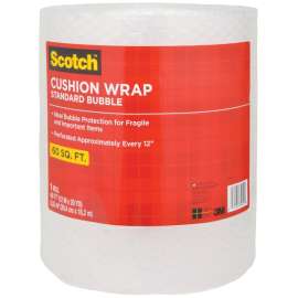 Scotch 7960 Cushion Wrap, 60 ft L, 12 in W, Nylon/Polyethylene, Clear