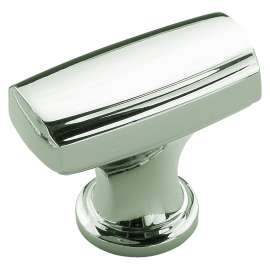 Amerock Highland Ridge Series BP55311PN Cabinet Knob, 1-1/8 in Projection, Zinc, Polished Nickel