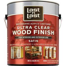 Last n Last 13101 Ultra Clear Wood Finish, Liquid, Clear, 1 gal, Can