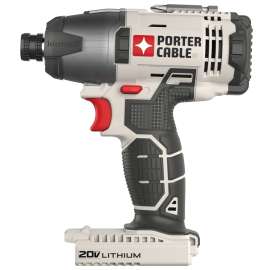 PORTER-CABLE PCC641LB Impact Driver Kit, Battery Included, 20 V, 1/4 in Drive, Hex Drive, 3100 ipm