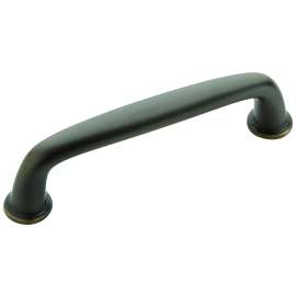 Amerock Kane Series BP53702RB Cabinet Pull, 4-7/16 in L Handle, 5/8 in H Handle, 1-1/8 in Projection, Zinc, Roman Bronze