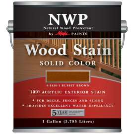 Majic Paints 8-1436-1 Wood Stain, Russet Brown, Liquid, 1 gal, Can
