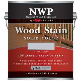 Majic Paints 8-1438-1 Wood Stain, Gray, Liquid, 1 gal, Can