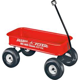 RADIO FLYER 1800 Wagon, 200 lb Capacity, Steel, Red