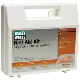 SAFETY WORKS 10049585 First Aid Kit, 160-Piece, Plastic