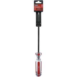 TASK T50446C Screwdriver, #2 Drive, Robertson Drive, 8 in L Shank, Cellulose Acetate Handle, Hard Grip Handle