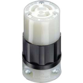 Leviton R02-04729-00C Electrical Connector, 2 -Pole, 15 A, 125 V, NEMA: NEMA L5-15R, Black/White