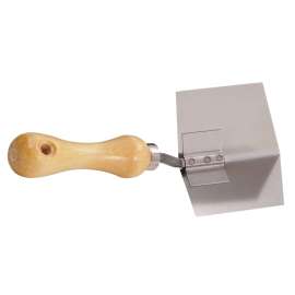 WALLBOARD TOOL 82-001 Finishing/Sanding Tool, 5 in L Blade, 4 in W Blade, Stainless Steel Blade, Wood Handle