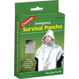COGHLAN'S 1390 Emergency Survival Poncho, Metallized Aluminum/Polyethylene