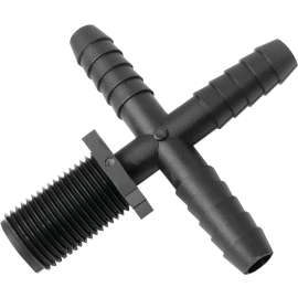 GREEN LEAF T 38 C P 1PK Hose to Pipe Cross, Nozzle, Polypropylene, For: Center of Boom Sections as a Main Feed Line