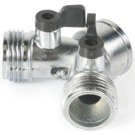 Camco 20113 Shut-Off Valve, Male x Male, Metal, Silver