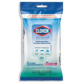 Clorox 55796 Disinfecting Wipes, 4 in L, 12 in W, Fresh