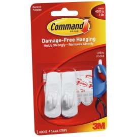 Command 17002 Utility Hook, 1 lb Weight Capacity, Plastic