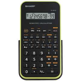 Sharp EL501XBGR Scientific Calculator, Battery, 10 Display, LCD Display, Black/Green