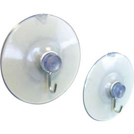 CRAWFORD SCL2 Suction Cup Hook, 2-1/4 in Base, 6 lb Working Load
