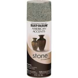 RUST-OLEUM AMERICAN ACCENTS 7992830 Stone Spray Paint Stone Gray, Solvent-Like, Stone Gray, 12 oz, Aerosol Can