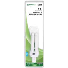 Feit Electric BPPLD13 Compact Fluorescent Bulb, 13 W, PL Lamp, GX23 Lamp Base, 780 Lumens, 2700 K Color Temp