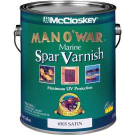 McCloskey Man O'War 80-6505 Series 080.0006505.007 Marine Spar Varnish, Satin, 1 gal