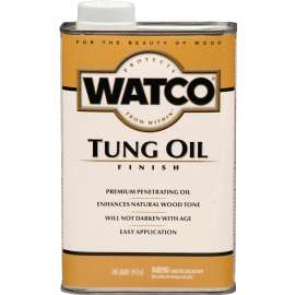 WATCO 266634 Tung Oil, Natural, Liquid, 1 qt, Can