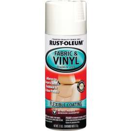 RUST-OLEUM AUTOMOTIVE 248922 Fabric and Vinyl Spray Paint, Gloss, White, 11 oz, Aerosol Can