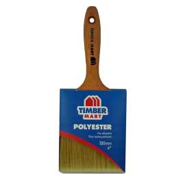 NOUR 1230-100TBM Straight Sash Wall Brush, 4 in W, Polyester Bristle, Beavertail Handle