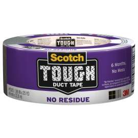 Scotch P2425 No Residue Tough Duct Tape, 25 yd L, 1.88 in W, Gray