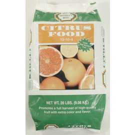 Arizona's Best AZB10062 Citrus Food, 20 lb, Solid, 13-10-4 N-P-K Ratio