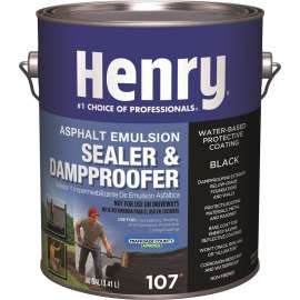 Henry HE107046 Emulsion Sealer, Black, 3.41 L Can, Liquid