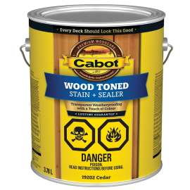 Cabot 142.0019202.007 Deck and Siding Stain, 3.78 l, Liquid, Cedar, 1.02 Specific Gravity, 94 deg C, 