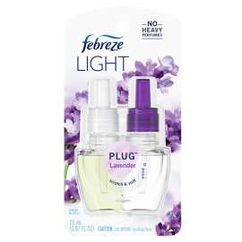 febreze LIGHT PLUG 63063 Air Freshener Refill, 0.87 fl-oz, Lavender, 50 days-Day Freshness