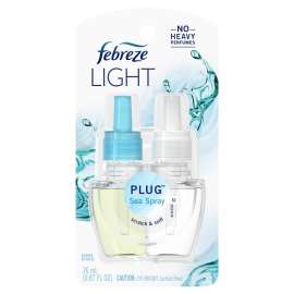 febreze LIGHT PLUG 66154 Air Freshener Refill, 0.87 fl-oz, Sea Spray, 50 days-Day Freshness