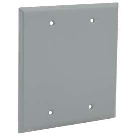 HUBBELL 5175-0 Cover, 4-1/2 in L, 4-1/2 in W, Aluminum, Gray, Powder-Coated