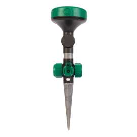 GILMOUR MFG 813463-1003 Swivel Sprinkler with Spike Base, 1250 sq-ft, Multi, Metal/Plastic
