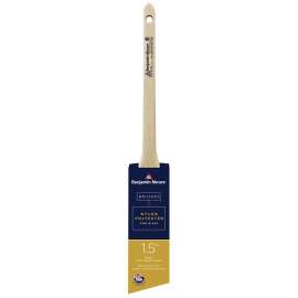 Benjamin Moore U61815-017 Paint Brush, Firm Brush, 2-3/16 in L Bristle, Nylon/Polyester Bristle, Thin Angle Sash Handle