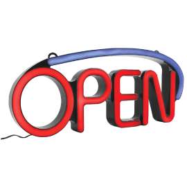 HY-KO LED-OP1 LED Sign, OPEN, Plastic, 23-5/8 in H x 14-3/4 in W Dimensions
