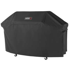 Weber 7758 Grill Cover, 44-1/2 in W, 25 in D, 65 in H, Polyester, Black