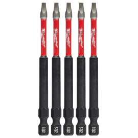 Milwaukee 48-32-4574 Screw Driver Bit, #2 Drive, Square Recess Drive, Hex Shank, 3-1/2 in L, Steel