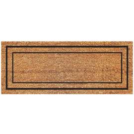 AMERICO HOME Natural CoCo 77FLCLB025 Classical Border Door Mat, 60 in L, 24 in W, Rectangular, Natural Pattern, Tan