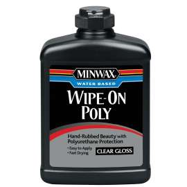 Minwax 409170000 Wipe-On Poly Paint, Liquid, Clear, 1 pt, Can