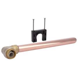 SharkBite U351LFA Stub-Out Pipe Elbow, 1/2 in, 90 deg Angle, Brass, 200 psi Pressure