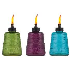 TIKI 1120063 Tabletop Torch, 6 in H, Glass