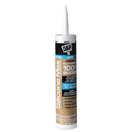 DAP SILICONE MAX 08790 Silicone Sealant, White, 24 hr Curing, -35 to 120 deg F, 10.1 fl-oz Cartridge/Tube